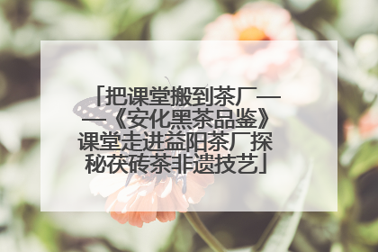 把课堂搬到茶厂——《安化黑茶品鉴》课堂走进益阳茶厂探秘茯砖茶非遗技艺
