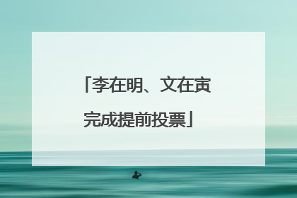 李在明、文在寅完成提前投票
