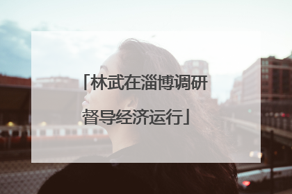林武在淄博调研督导经济运行