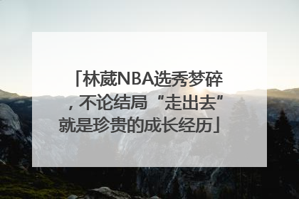 林葳NBA选秀梦碎，不论结局“走出去”就是珍贵的成长经历
