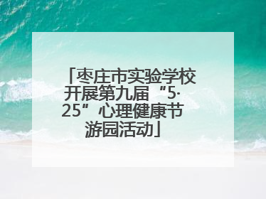枣庄市实验学校开展第九届“5·25”心理健康节游园活动