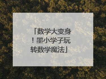 数学大变身！墨小学子玩转数学魔法