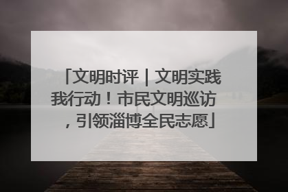 文明时评｜文明实践我行动！市民文明巡访，引领淄博全民志愿