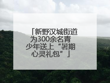 新野汉城街道为300余名青少年送上“暑期心灵礼包”