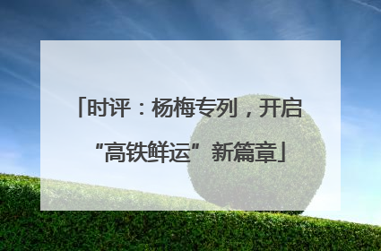 时评：杨梅专列，开启“高铁鲜运”新篇章