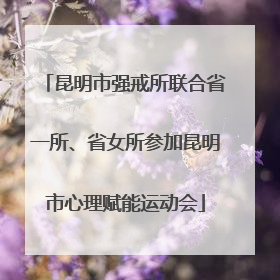 昆明市强戒所联合省一所、省女所参加昆明市心理赋能运动会