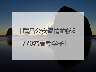 武昌公安温情护航8770名高考学子