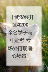 武汉经开区4200余名学子雨中赴考 考场外再现暖心场景