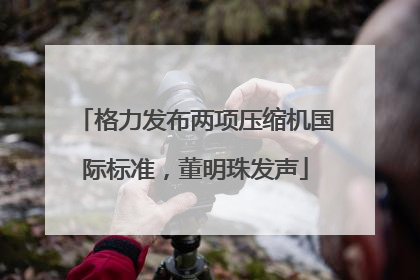格力发布两项压缩机国际标准，董明珠发声