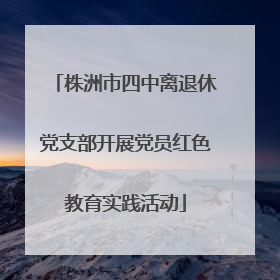 株洲市四中离退休党支部开展党员红色教育实践活动