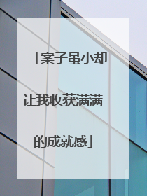 案子虽小却让我收获满满的成就感