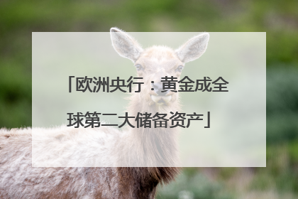 欧洲央行：黄金成全球第二大储备资产