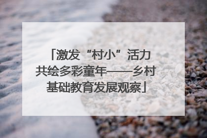 激发“村小”活力 共绘多彩童年——乡村基础教育发展观察