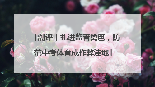 潮评丨扎进监管篱笆，防范中考体育成作弊洼地