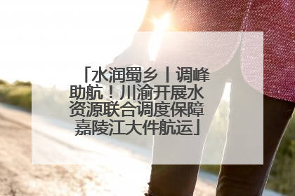 水润蜀乡丨调峰助航！川渝开展水资源联合调度保障嘉陵江大件航运