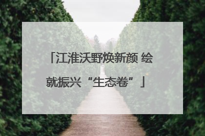 江淮沃野焕新颜 绘就振兴“生态卷”
