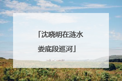 沈晓明在涟水娄底段巡河