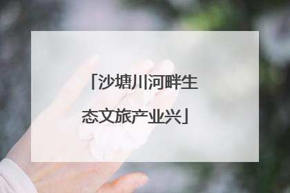 沙塘川河畔生态文旅产业兴