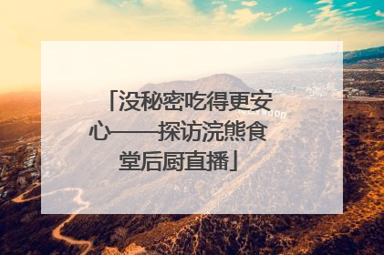 没秘密吃得更安心——探访浣熊食堂后厨直播