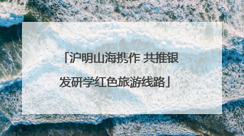 沪明山海携作 共推银发研学红色旅游线路