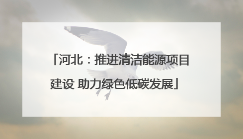 河北：推进清洁能源项目建设 助力绿色低碳发展