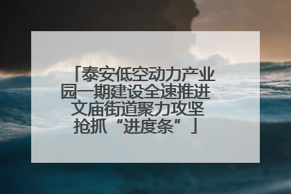 泰安低空动力产业园一期建设全速推进 文庙街道聚力攻坚抢抓“进度条”