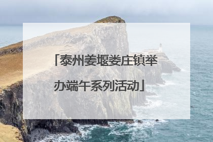泰州姜堰娄庄镇举办端午系列活动