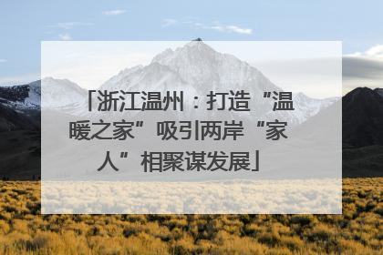 浙江温州：打造“温暖之家”吸引两岸“家人”相聚谋发展