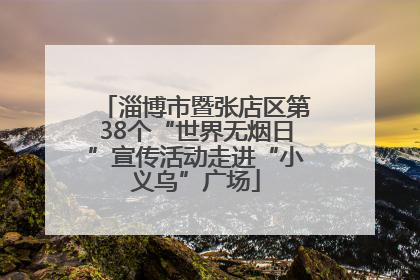 淄博市暨张店区第38个“世界无烟日”宣传活动走进“小义乌”广场
