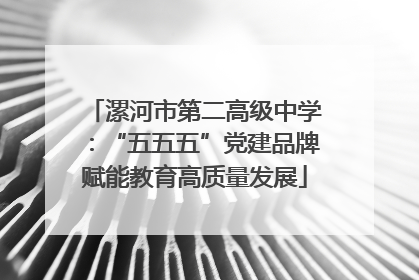 漯河市第二高级中学：“五五五”党建品牌赋能教育高质量发展