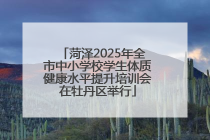 菏泽2025年全市中小学校学生体质健康水平提升培训会在牡丹区举行