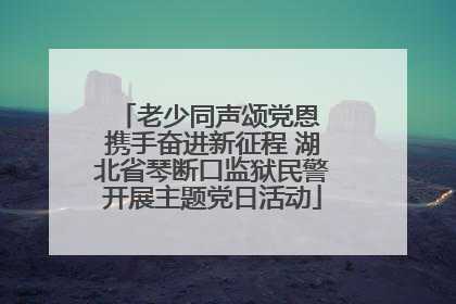 老少同声颂党恩 携手奋进新征程 湖北省琴断口监狱民警开展主题党日活动