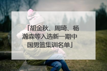胡金秋、周琦、杨瀚森等入选新一期中国男篮集训名单