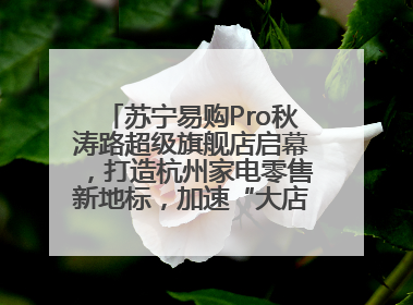 苏宁易购Pro秋涛路超级旗舰店启幕，打造杭州家电零售新地标，加速“大店攻略”全省布局