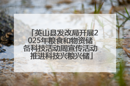 英山县发改局开展2025年粮食和物资储备科技活动周宣传活动 推进科技兴粮兴储