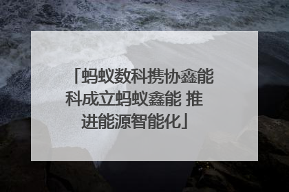 蚂蚁数科携协鑫能科成立蚂蚁鑫能 推进能源智能化