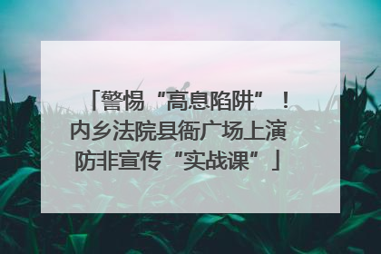 警惕“高息陷阱”！内乡法院县衙广场上演防非宣传“实战课”