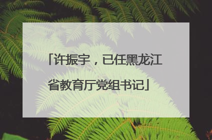 许振宇，已任黑龙江省教育厅党组书记