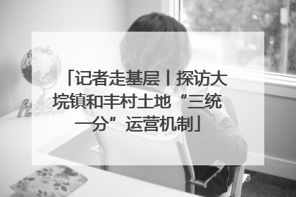 记者走基层丨探访大垸镇和丰村土地“三统一分”运营机制