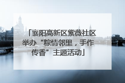 襄阳高新区紫薇社区举办“粽情邻里，手作传香”主题活动