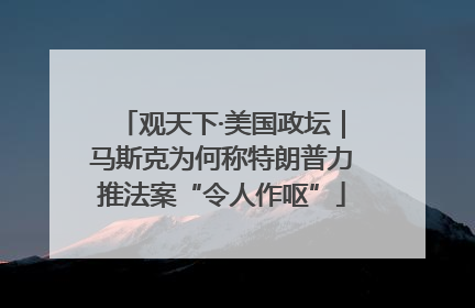 观天下·美国政坛｜马斯克为何称特朗普力推法案“令人作呕”