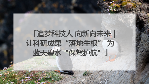 追梦科技人 向新向未来｜让科研成果“落地生根” 为蓝天碧水“保驾护航”