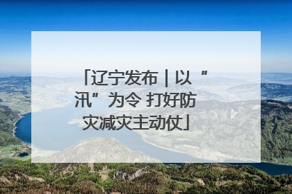 辽宁发布｜以“汛”为令 打好防灾减灾主动仗