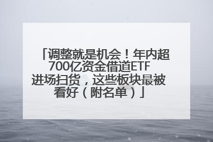 调整就是机会！年内超700亿资金借道ETF进场扫货，这些板块最被看好（附名单）
