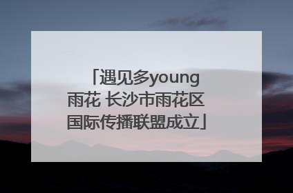 遇见多young雨花 长沙市雨花区国际传播联盟成立