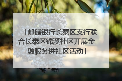 邮储银行长泰区支行联合长泰区锦溪社区开展金融服务进社区活动