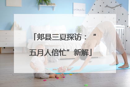 郏县三夏探访：“五月人倍忙”新解