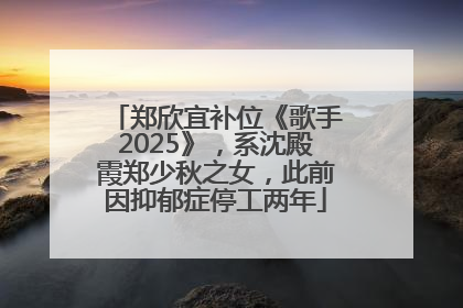 郑欣宜补位《歌手2025》，系沈殿霞郑少秋之女，此前因抑郁症停工两年