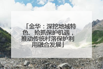 金华：深挖地域特色、抢抓保护机遇，推动传统村落保护利用融合发展