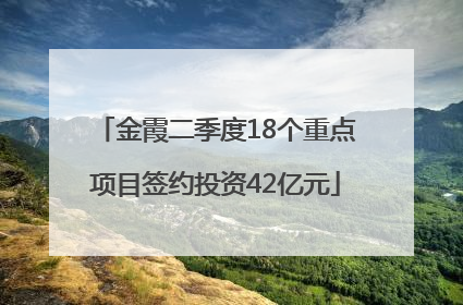 金霞二季度18个重点项目签约投资42亿元